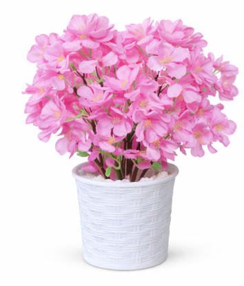 1Pc Artificial Flower Pot – Assorted Colors. Brighten up your space effortlessly with these elegant artificial flower pots- RANDOM COLOR DISPATCH