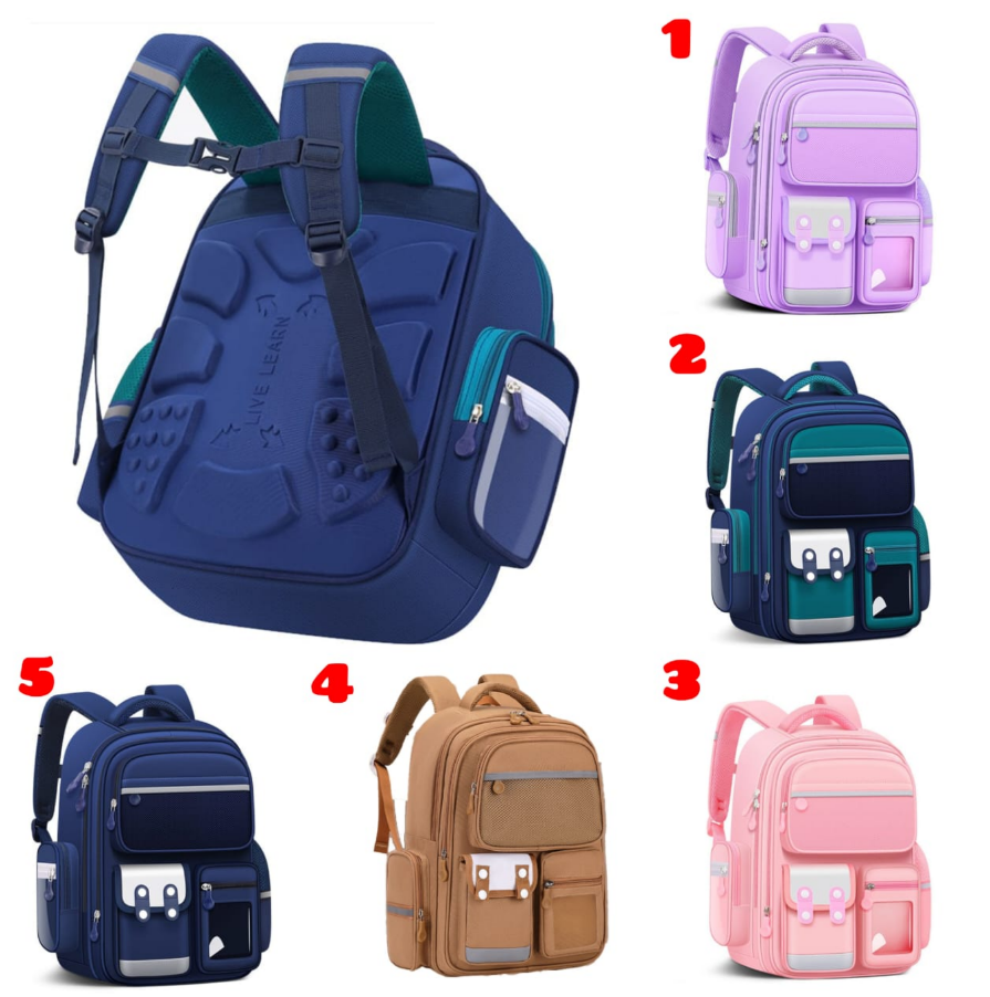 British Style,Academic Master School Bag Breathable Elementary Schoolbag Children 5~12 Years Old Backpack Fashion Spine Protection Boys Girls Book Backpack Suitable for Grade 2-8.
