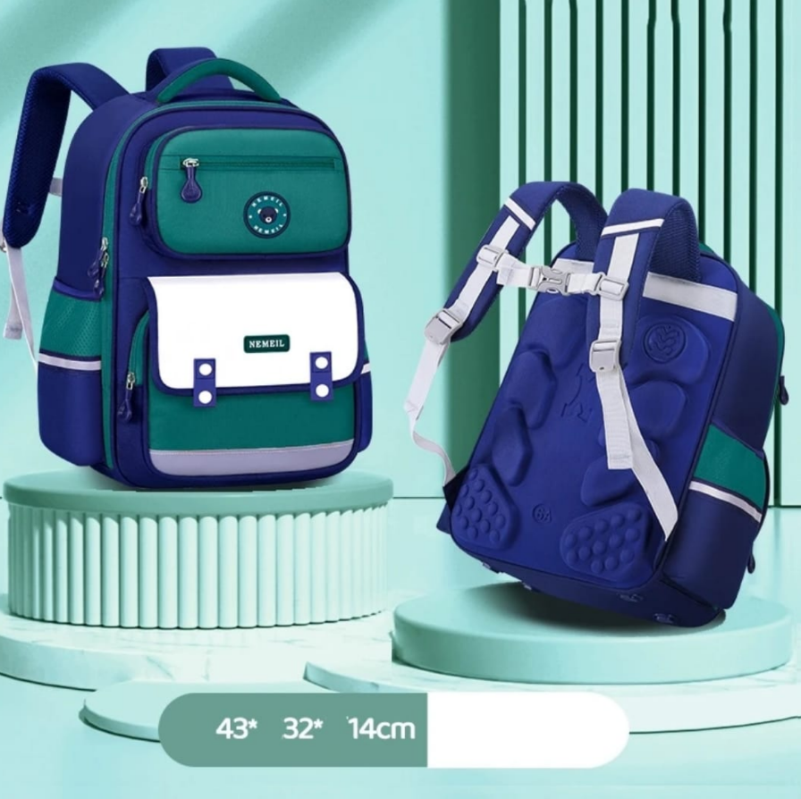 Heavy capacity  school bag Dingdang Cat Lightweight Expandable Waterproof Oxford Polyester Backpack Elementary School Children's Fashion Zipper For Grade 1-4