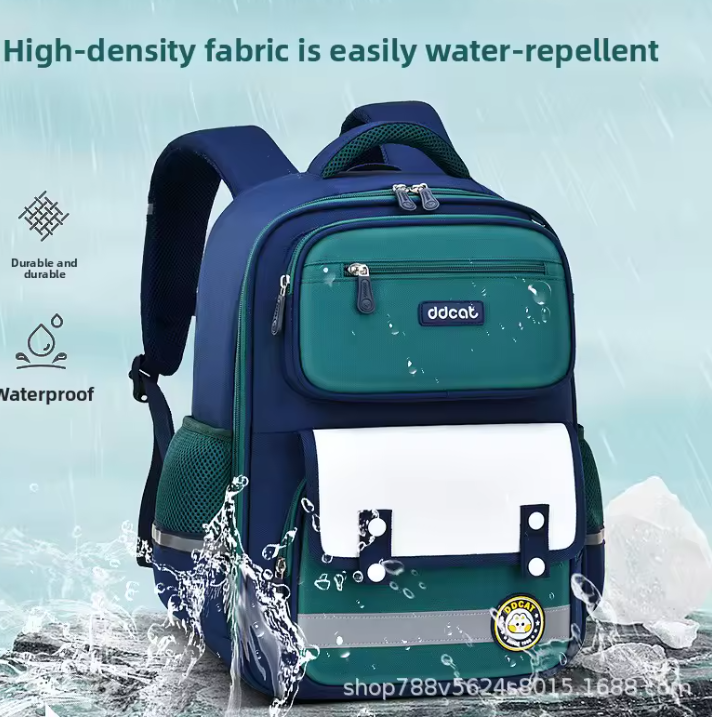 Heavy capacity  school bag Dingdang Cat Lightweight Expandable Waterproof Oxford Polyester Backpack Elementary School Children's Fashion Zipper For Grade 1-4
