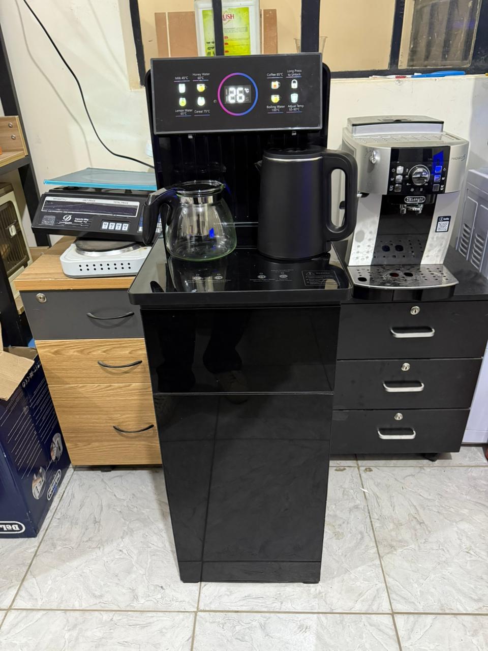 Electromate bottom load hot and cold multifunctional water dispenser with coffee maker