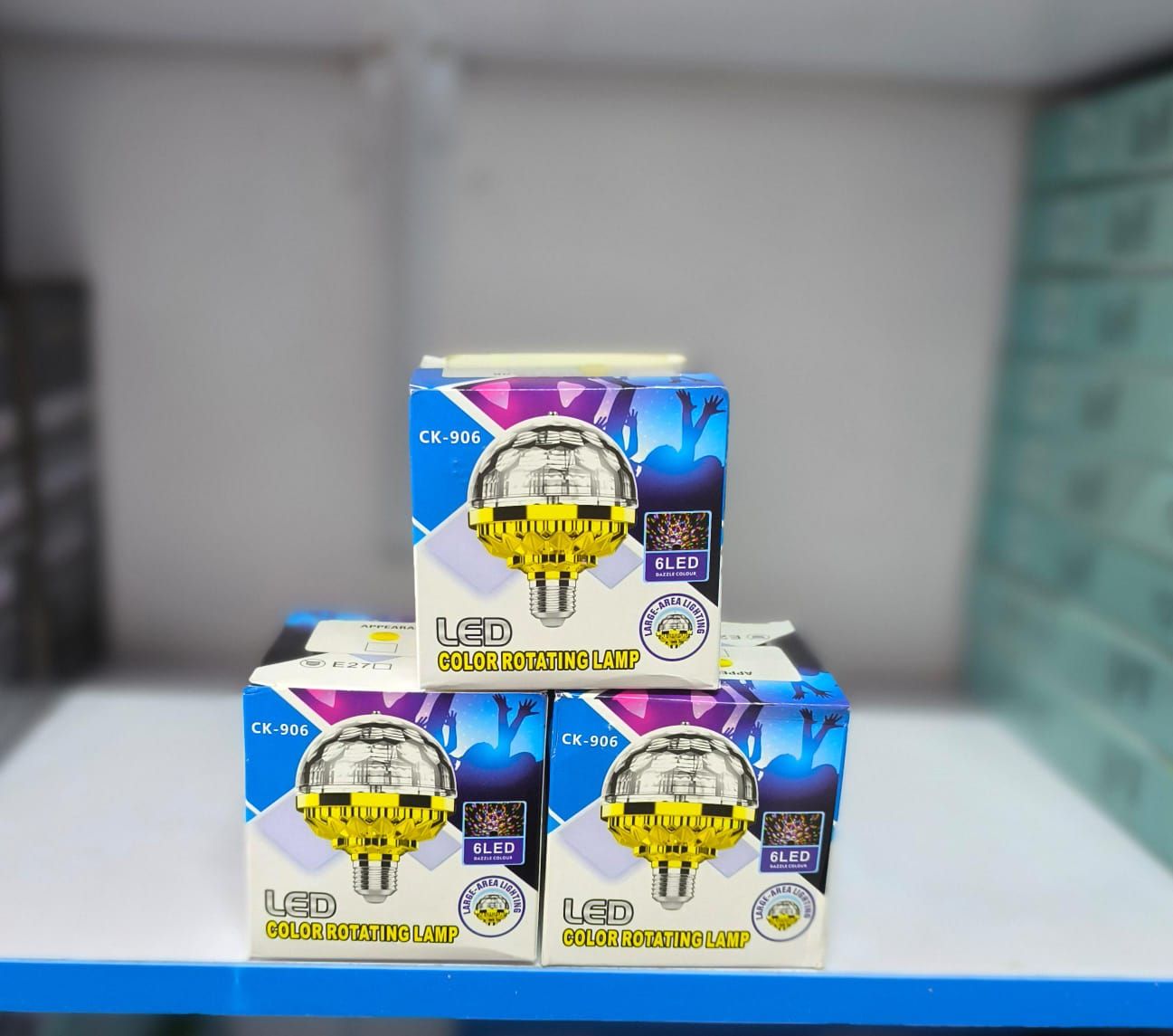 LED color rotating lamp