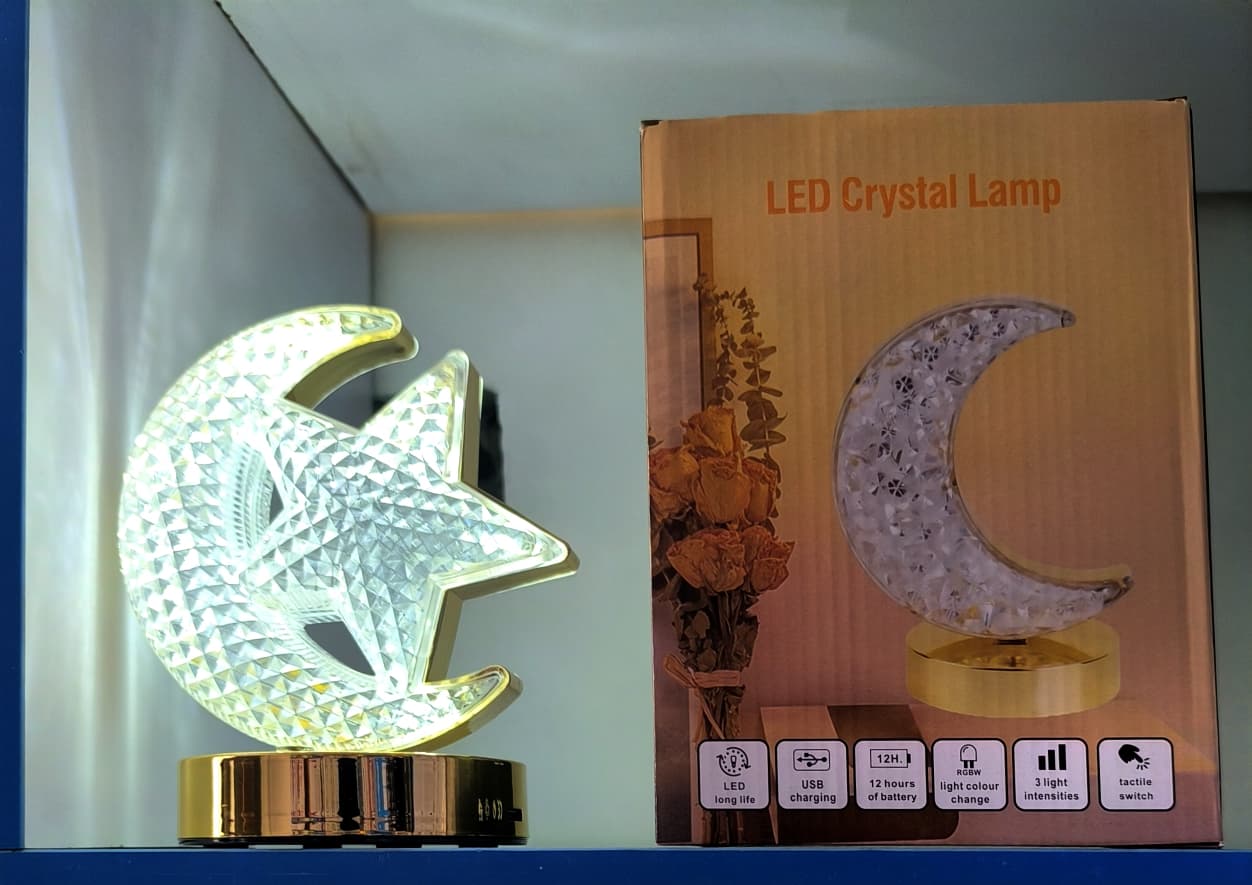 Star shaped crystal lamp