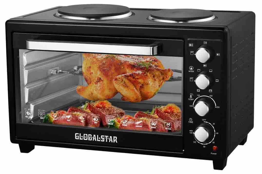 GLOBALSTAR Electric Oven With Rotisserie, Electric 38 Litres