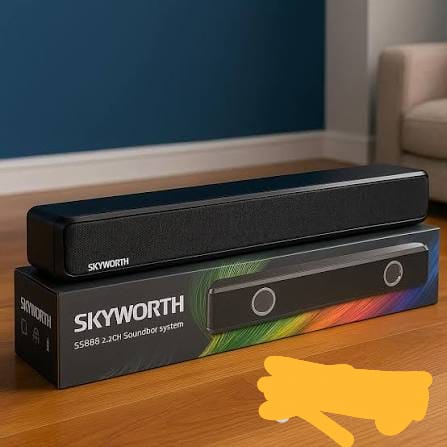 Skyworth 300W SS888 2.2CH Soundbar Built-in 2 Subwoofer with HDMI(ARC)