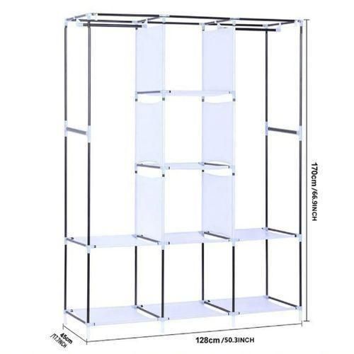 3 Column Metallic Wardrobe with Lockable Doors and Spacious Shelving – Strong, Modern Storage Solution for Clothes, Shoes, and Accessories