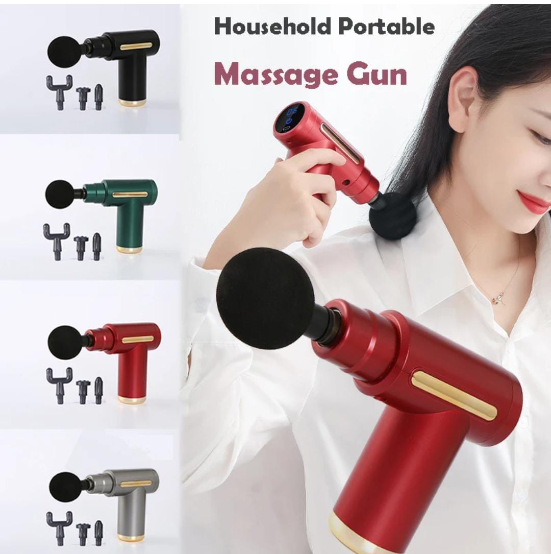 Mini Massage Gun, Percussion Deep Tissues Muscle Massager Gun with 6 Speeds, Type-C Charging, 35DB Ultra Quiet, Portable Electric Handheld Body Massager for Back Neck Pain Relief