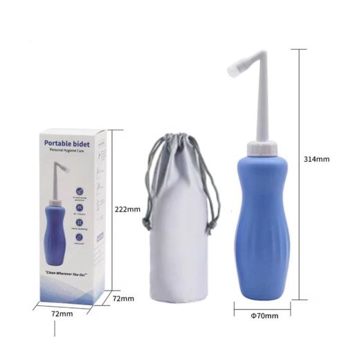 500ML Handheld Portable Bidet Sprayer with Integrated Anti-backflow Design + Carry Bag Personal Hygiene Postpartum Care, Hemorrhoid relief, Travel Bidet Bottle Toilet Spray for Baby and Adults