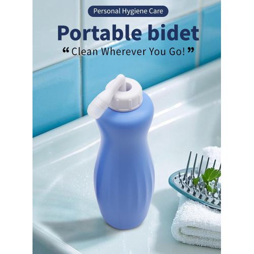 500ML Handheld Portable Bidet Sprayer with Integrated Anti-backflow Design + Carry Bag Personal Hygiene Postpartum Care, Hemorrhoid relief, Travel Bidet Bottle Toilet Spray for Baby and Adults