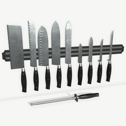 55cm Magnetic Knife Holder Knife Storage Rack Organizer, Declutter Kitchen Utensils organizer Space Saver Wall Mounted With Screws