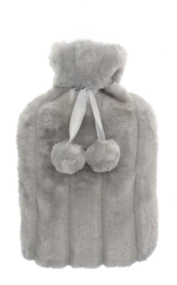 2L Hot Water Bottle Bag with Soft Faux Fur Plush Cover Heat Therapy