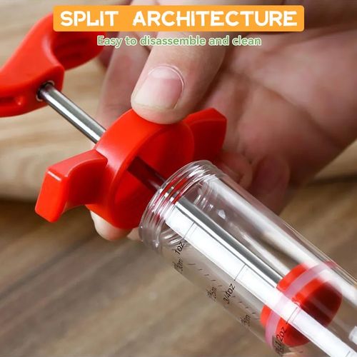 BBQ Meat Syringe Marinade Injector Flavor Syringe With Stainless Steel Needle Cooking Meat Poultry Turkey Chicken BBQ Barbecue Tools