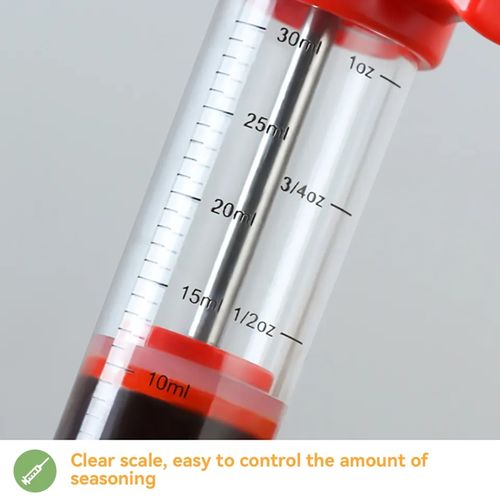 BBQ Meat Syringe Marinade Injector Flavor Syringe With Stainless Steel Needle Cooking Meat Poultry Turkey Chicken BBQ Barbecue Tools
