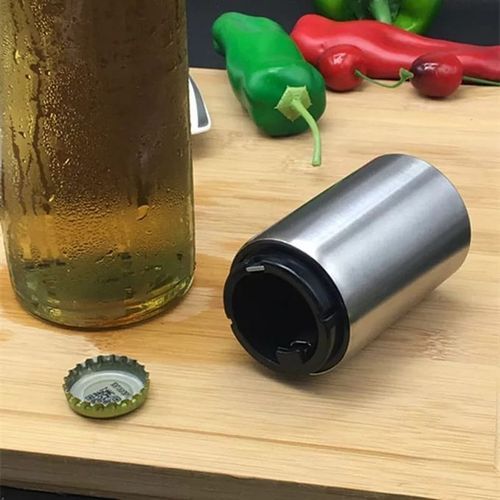Magnetic Automatic Beer Bottle Opener Soda Opener Push-down Stainless Steel Jar Lid Opener/ Kitchen Bar Accessories Wine Can Openers
