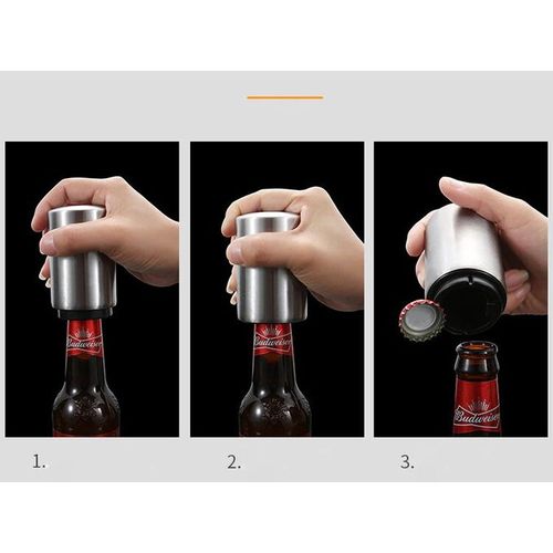 Magnetic Automatic Beer Bottle Opener Soda Opener Push-down Stainless Steel Jar Lid Opener/ Kitchen Bar Accessories Wine Can Openers