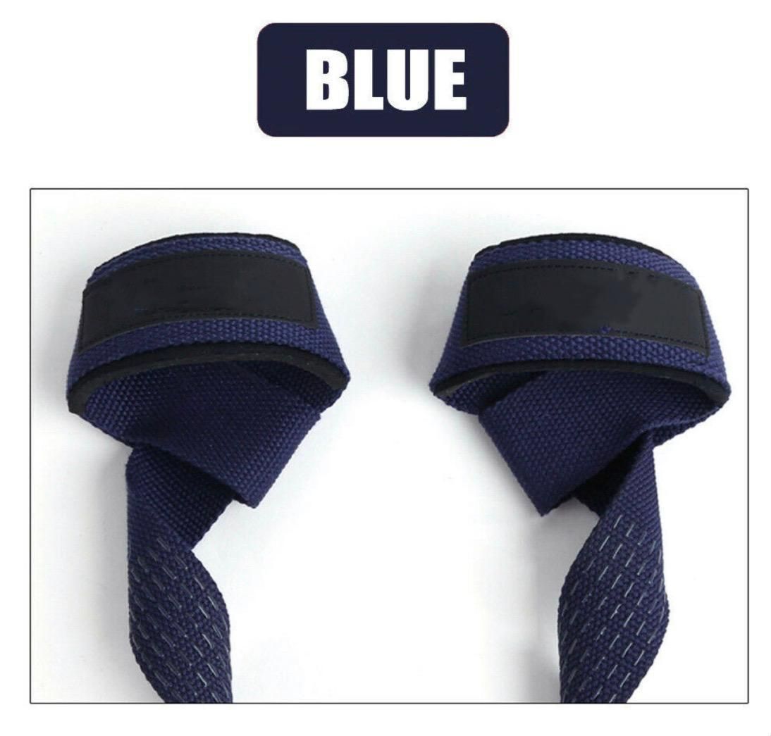 2PCS Gym Weight Lifting Straps Wrist Support Comfortable Cushioned Wrist Pad  Anti-slip Silicon grips Weightlifting Straps Strength Training Deadlifts CrossFit Dumbbell/Barbell Hand Grips Gym Gloves