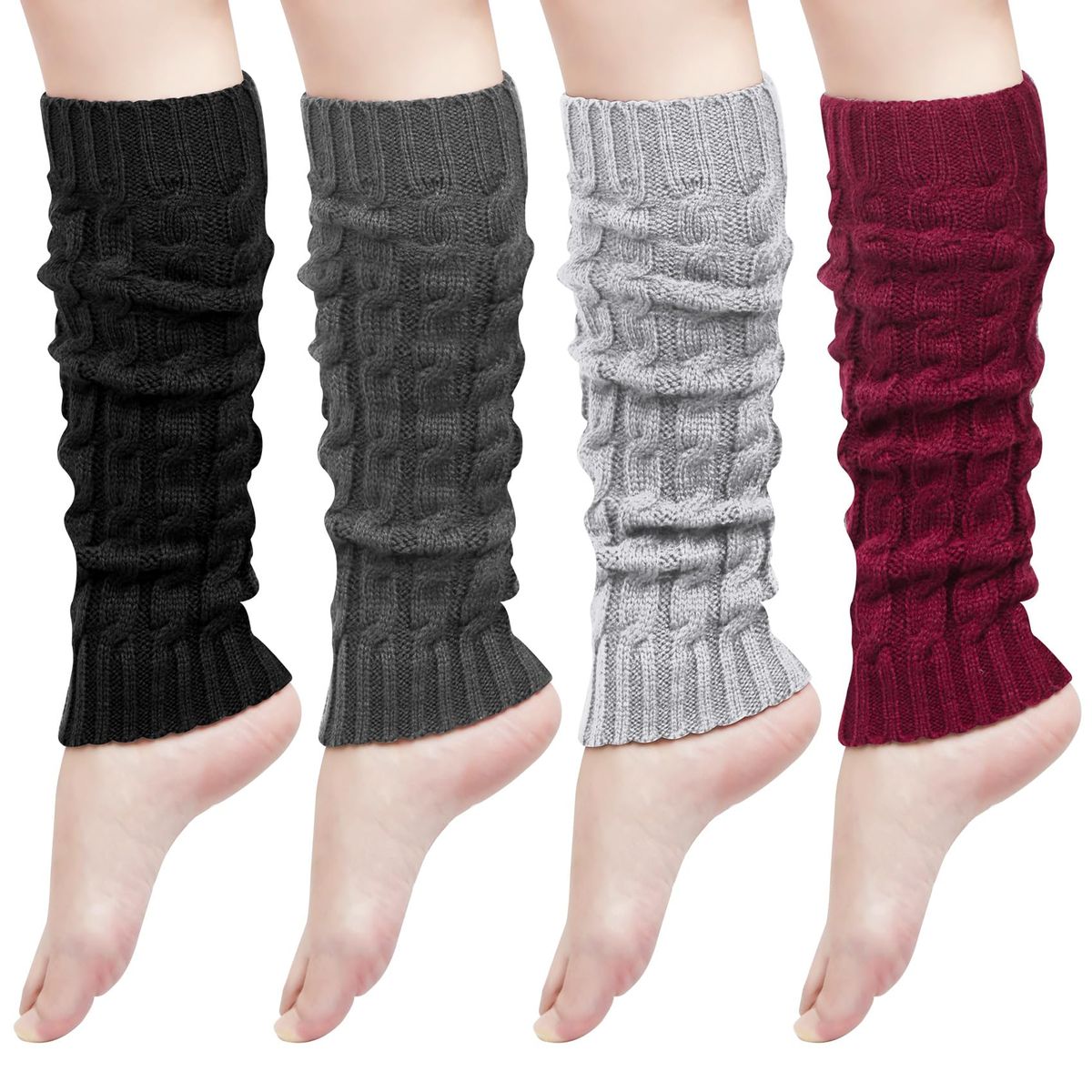 Women's Fashion Leg Warmers Soft Winter Socks Thermal Socks Long Boot Socks Cozy Bed Slippers Sleeping Socks Knitted Comfortable Knee High Stretchy Long Socks Boot Cuffs Indoors and Outdoors Multi-Use
