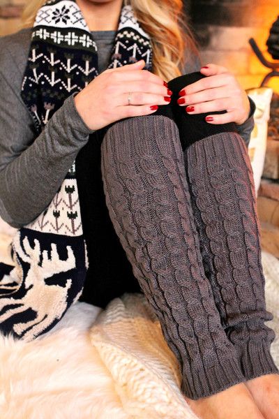 Women's Fashion Leg Warmers Soft Winter Socks Thermal Socks Long Boot Socks Cozy Bed Slippers Sleeping Socks Knitted Comfortable Knee High Stretchy Long Socks Boot Cuffs Indoors and Outdoors Multi-Use