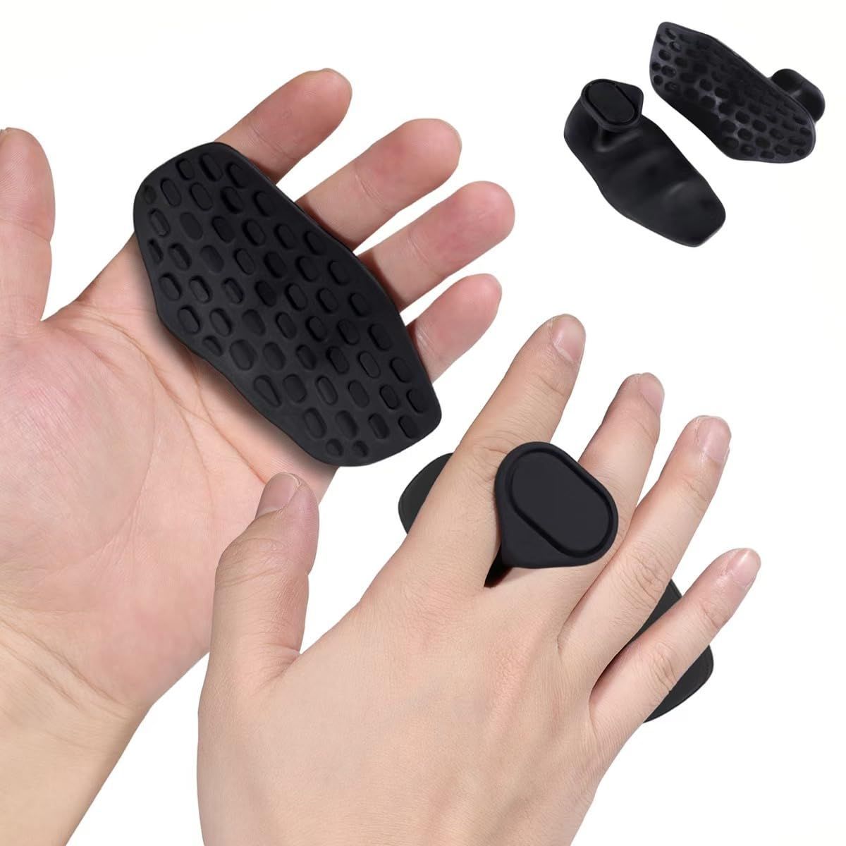 2PC Fitness Gym Anti-Slip Hand Grip Strengthener Palm Protection Strength Trainer Rubber Anti-Skid Weight Lifting Grips for Deadlift,  Dumbbell, Rows, Bar Pull Up Grippers Sports Fitness Gym Gloves