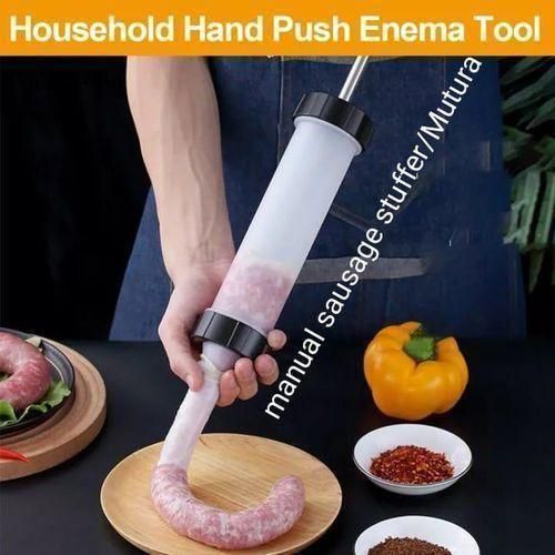 Handheld Manual Sausage Maker Machine with 3 Nozzles Sausage Meat Filling Machine/ Meat Filler Pump/ Sausage Stuffer Sausage Machine/ Mutura Maker