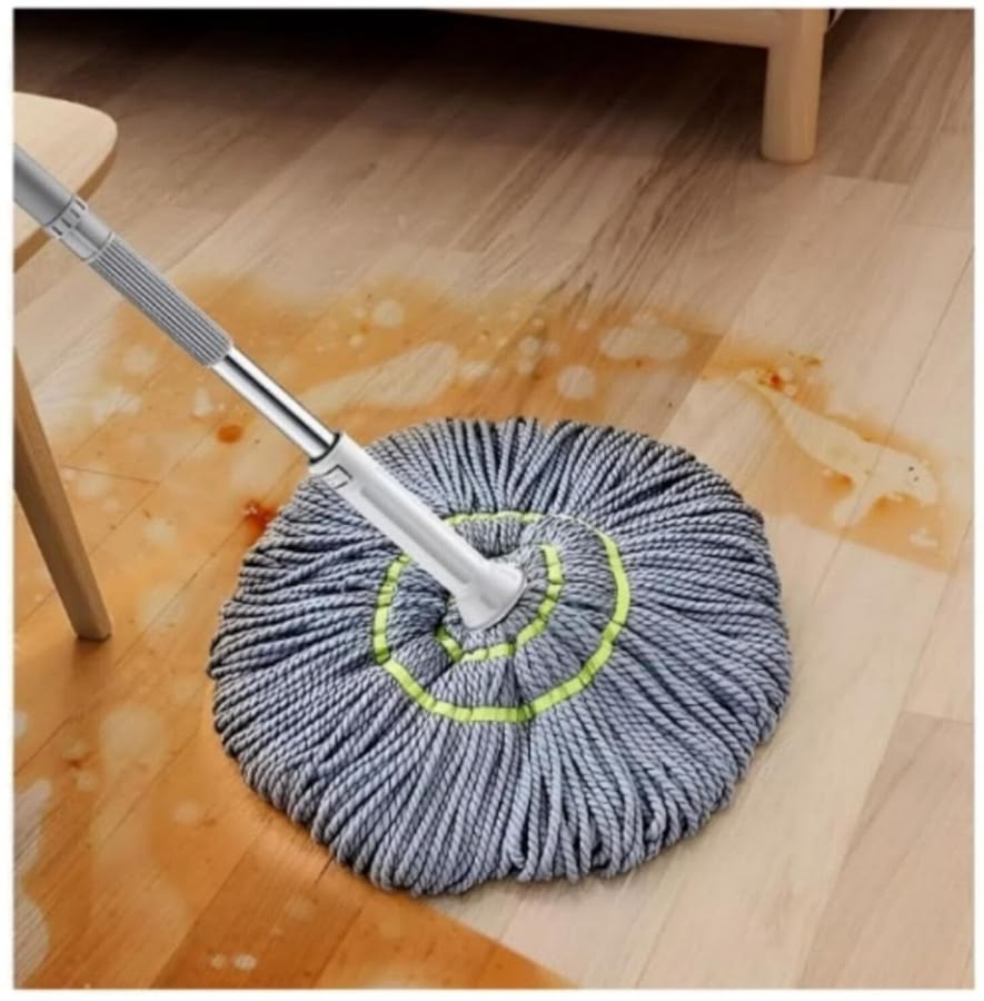 Premium Self Wringing Mop Microfiber Twist Mop Super Absorbent Floor Cleaning Mop/Spin mop 360 Rotating Hands-Free Mop Wet Mop/ Dry Mop Easy, Fast and Convenient Mopping.