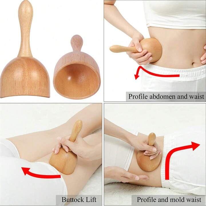 Wood Therapy Massage Cupping Cup, Wood Massage Therapy Tools for Body Sculpting, Lymphatic Drainage, Cellulite Reduction Massager, Body Shaping and Contouring, Muscle Tension Relief.