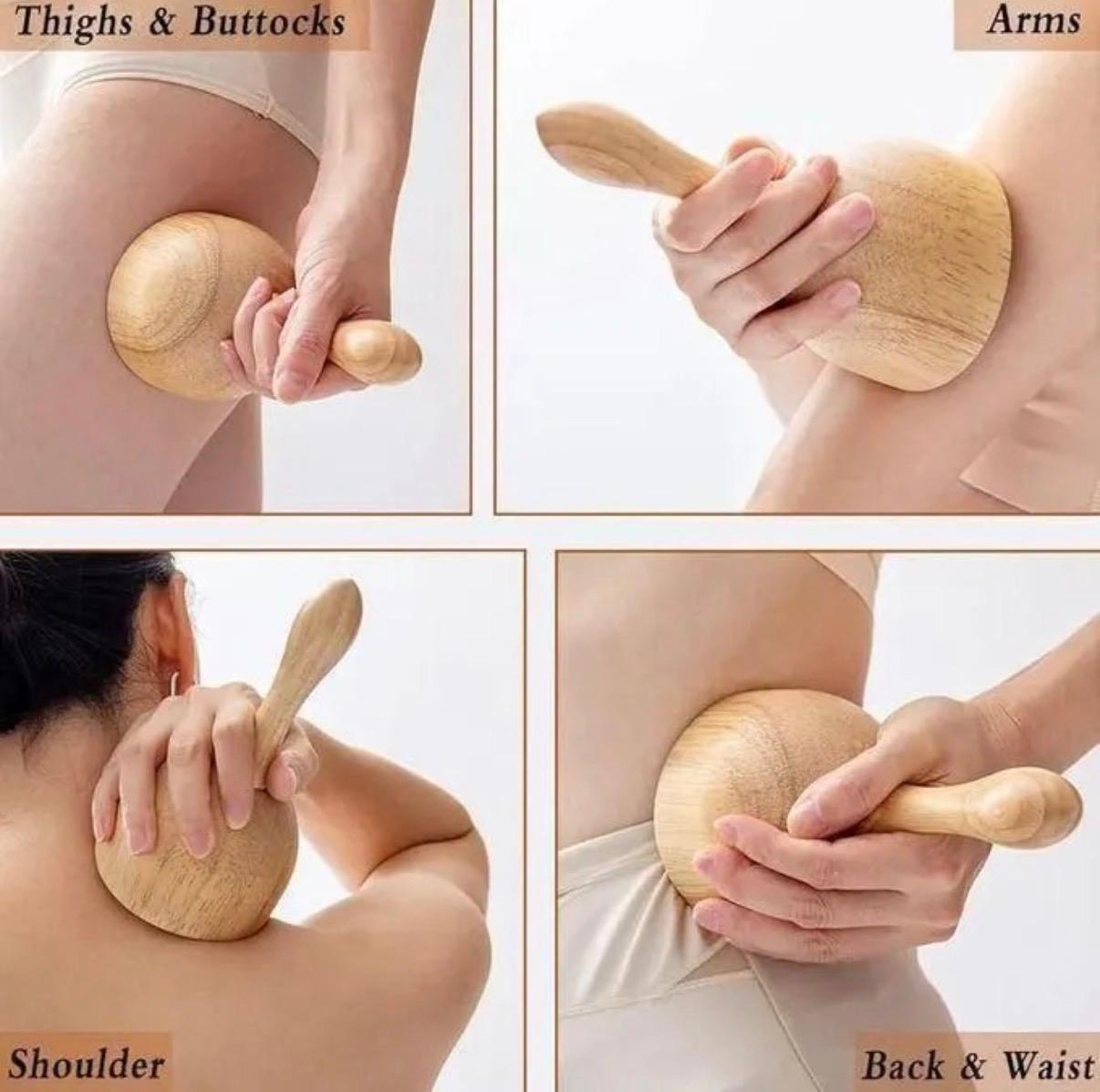 Wood Therapy Massage Cupping Cup, Wood Massage Therapy Tools for Body Sculpting, Lymphatic Drainage, Cellulite Reduction Massager, Body Shaping and Contouring, Muscle Tension Relief.