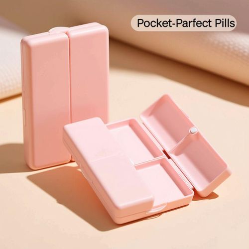 Weekly Pill Box Organizer 7 Days Foldable Medicine Box 7 Compartments Pill Organizer Travel Medicine Dispenser Tablet Storage Case Pill Case for Medicine Storage, Vitamins, Supplements First Aid Kit