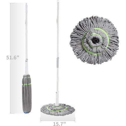 Self Wringing Mop Microfiber Twist Mop Super Absorbent Floor Cleaning Mop/Spin mop 360 Rotating Hands-Free Mop Wet Mop/ Dry Mop Easy, Fast and Convenient Mopping