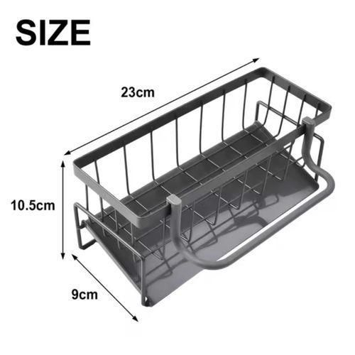 Kitchen Self Draining Sink Storage Organizer, Kitchen Sponge Kitchen Soap Dish Soap Holder Rack Cutlery Holder Kitchen Towel Holder/Sink Caddy Sink Tidy Kitchen Storage Shelf Sink Organizer/Dish Rack