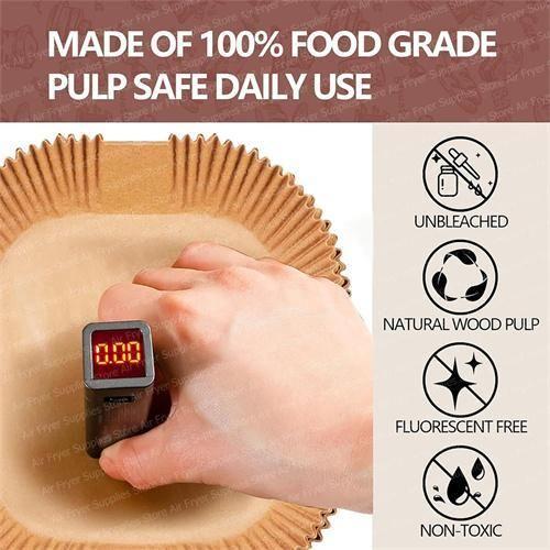100PC Non-Stick Disposable Air Fryer Baking Paper Liners, Air Fryer Parchment Paper Liners, Microwave Air fryer Liners Food Grade Material suitable for air fryers, ovens and microwave