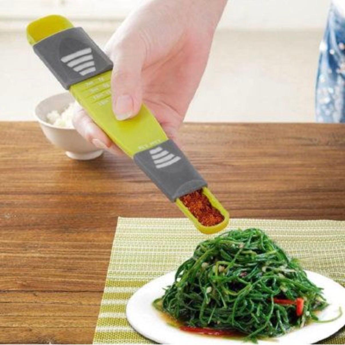 2 in 1 Adjustable Measuring Spoon with Scale Double End Kitchen Scale for Sugar, Salt, Coffee, Tea, Spices, Milk Powder, Protein Powder, Honey, Soup Measure Cup for Baking, Cooking, Seasoning  Measure