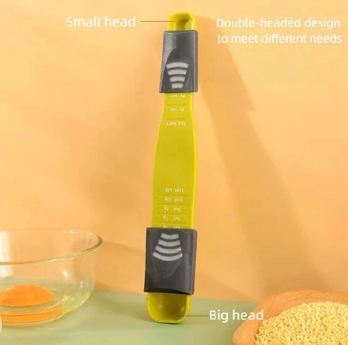 2 in 1 Adjustable Measuring Spoon with Scale Double End Kitchen Scale for Sugar, Salt, Coffee, Tea, Spices, Milk Powder, Protein Powder, Honey, Soup Measure Cup for Baking, Cooking, Seasoning  Measure