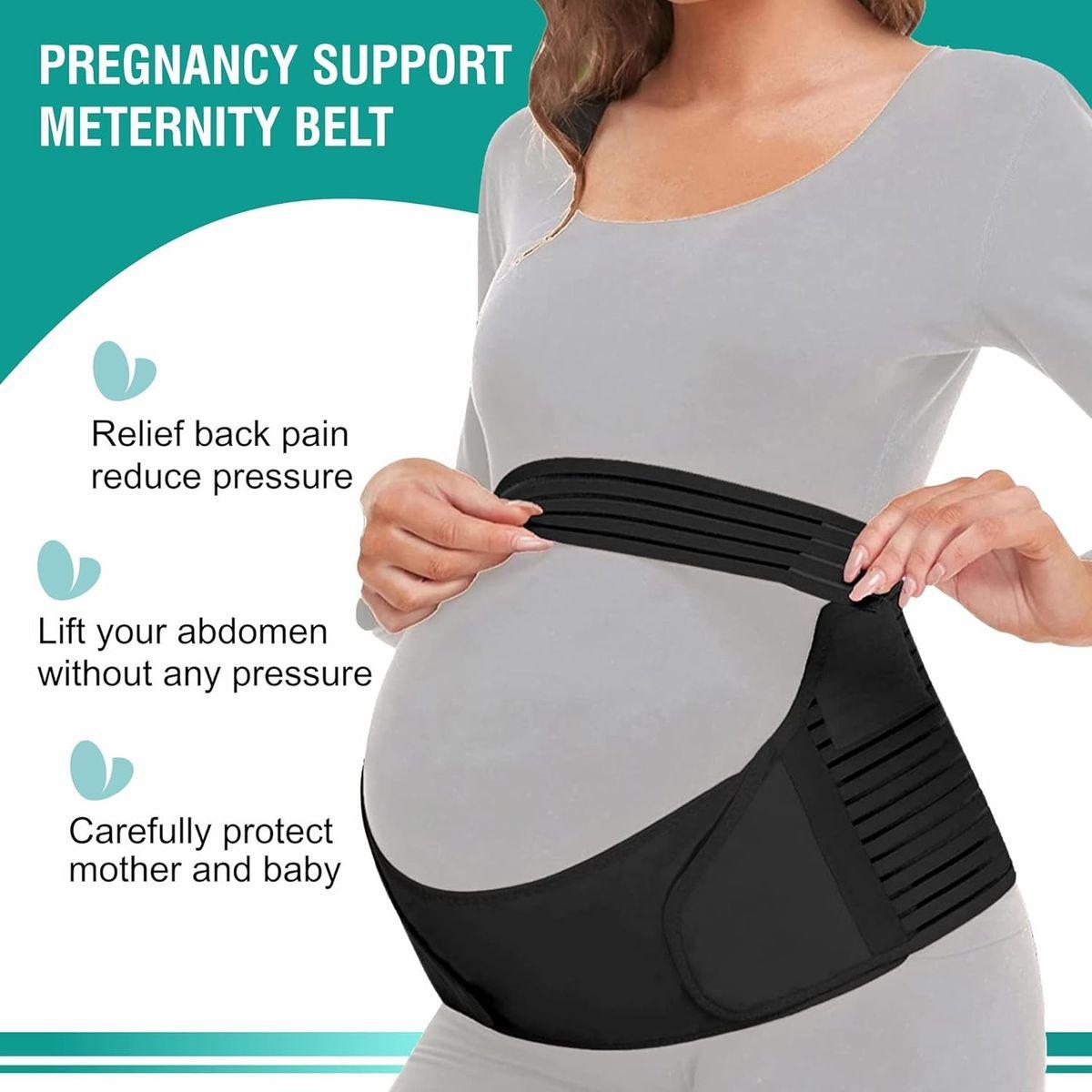3 in 1 Adjustable Pregnancy Support Belt for Back/Pelvic/Hip/Waist Pain Relief Maternity Belt Abdominal support belt, Back support belt Waist support Belly Band Pregnancy Belt - PREMIUM QUALITY