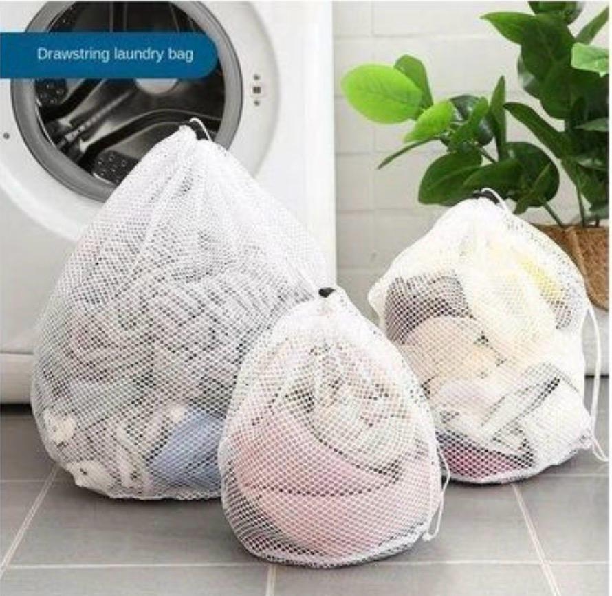 3PC Large Laundry Bags Protective Mesh Laundry Bags Reusable Washing Machine Laundry Net Bags Clothes Storage Bags for Delicates, Socks, Bra, Baby Clothes, Underwear Washing Machine Cover Bags