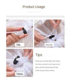 3PC Large Laundry Bags Protective Mesh Laundry Bags Reusable Washing Machine Laundry Net Bags Clothes Storage Bags for Delicates, Socks, Bra, Baby Clothes, Underwear Washing Machine Cover Bags
