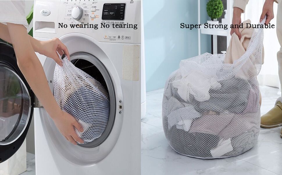 3PC Assorted Large Laundry Bags Washing Machine Bags Mesh Laundry Bags Reusable Laundry Net Bags for Delicates, Socks, Bra, Baby Clothes, Underwear Washing Machine Cover Bags