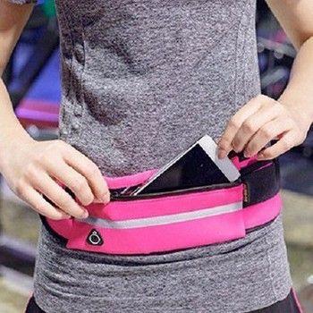 Adjustable Sports Waist Bag Belt With Water Bottle Holder, Earphones Holder, Phone Holder, Safety Reflector Waterproof Gym Bag For Cycling, Jogging, Hiking & Running Bag Phone Pouch/ Sports Bag-Unisex