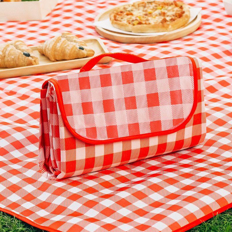 Foldable and Waterproof Picnic Mat for Outdoors or Camping, Picnic Blanket/ Camping Floor Carpet/ Beach Blanket, Tent, Meadow Mat, Park Grass Mat, Yoga Mat, Foldable Sleeping Pillow - LARGE 200x200cm