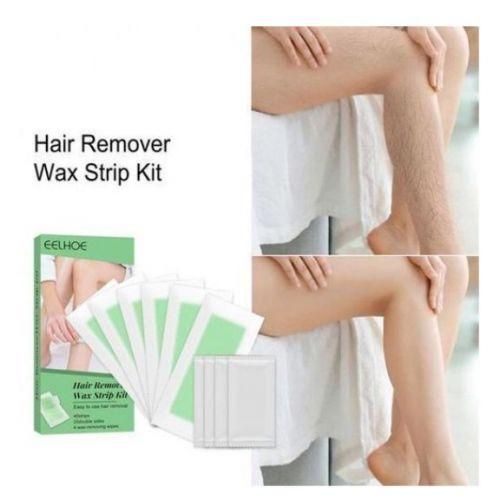 40Pc Waxing Hair Removal Strips -20 Double Sided Wax Strips Waxing Hair Removal Kit for Face, Legs, Armpit, Back, Chest,Bikini, with Beeswax, Olive Fruit Oil and Aloe Extract for Deep Skin Nourishment