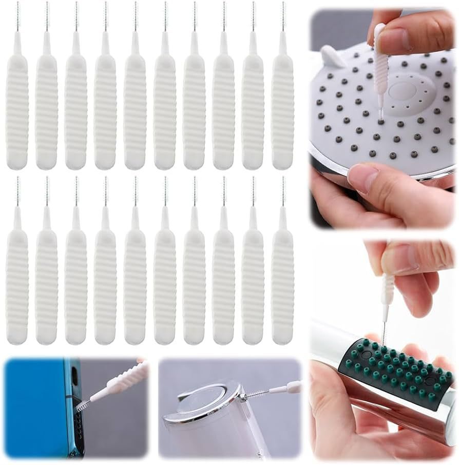 10 PCS Shower Nozzle Cleaning Brushes Pack, Anti-clogging Shower Head Bristle Cleaning Brush Pore Gap Cleaning Brushes for Shower Head, Faucet, Keyboard gaps Cleaner, Sink, Phone Hole Bathroom Brush
