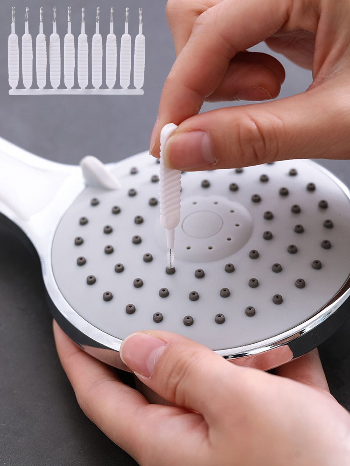 10 PCS Shower Nozzle Cleaning Brushes Pack, Anti-clogging Shower Head Bristle Cleaning Brush Pore Gap Cleaning Brushes for Shower Head, Faucet, Keyboard gaps Cleaner, Sink, Phone Hole Bathroom Brush
