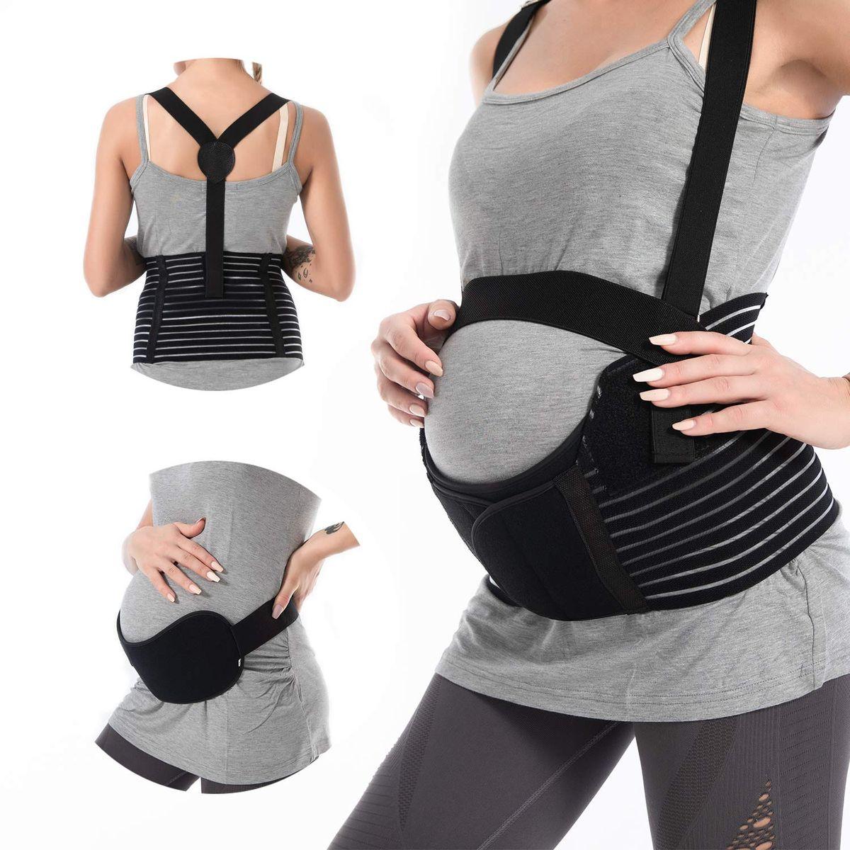 3 in 1 Adjustable Pregnancy Support Belt for Back/Pelvic/Hip/Waist Pain Relief Maternity Belt Abdominal support belt, Back support belt Waist support Belly Band Pregnancy Belt - PREMIUM QUALITY