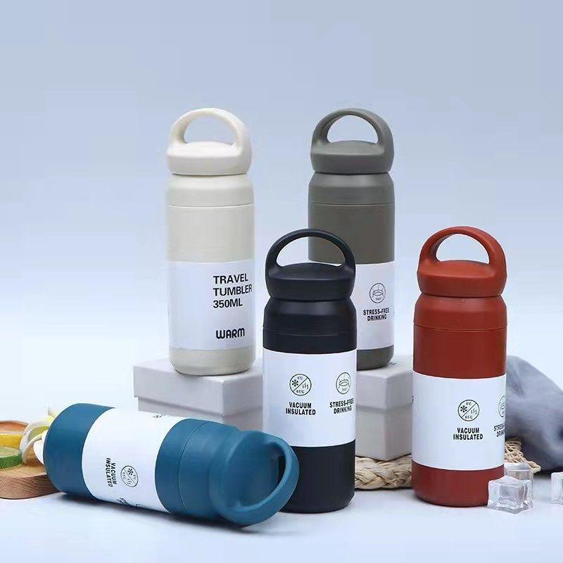 500ML Double Wall Vacuum Flask Unbreakable Sports Water Bottle Insulated Thermocup Leak-proof, Air-tight Coffee Mug Coffee Cup Thermos Flask Travel Tumbler Stainless Steel Thermos Bottle Hot & Cold