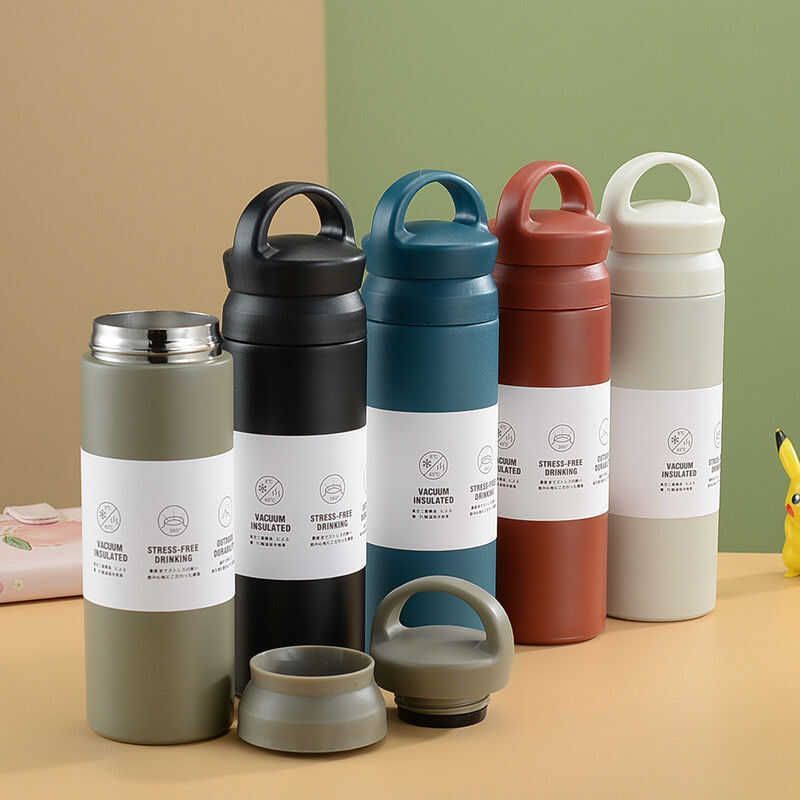 500ML Double Wall Vacuum Flask Unbreakable Sports Water Bottle Insulated Thermocup Leak-proof, Air-tight Coffee Mug Coffee Cup Thermos Flask Travel Tumbler Stainless Steel Thermos Bottle Hot & Cold