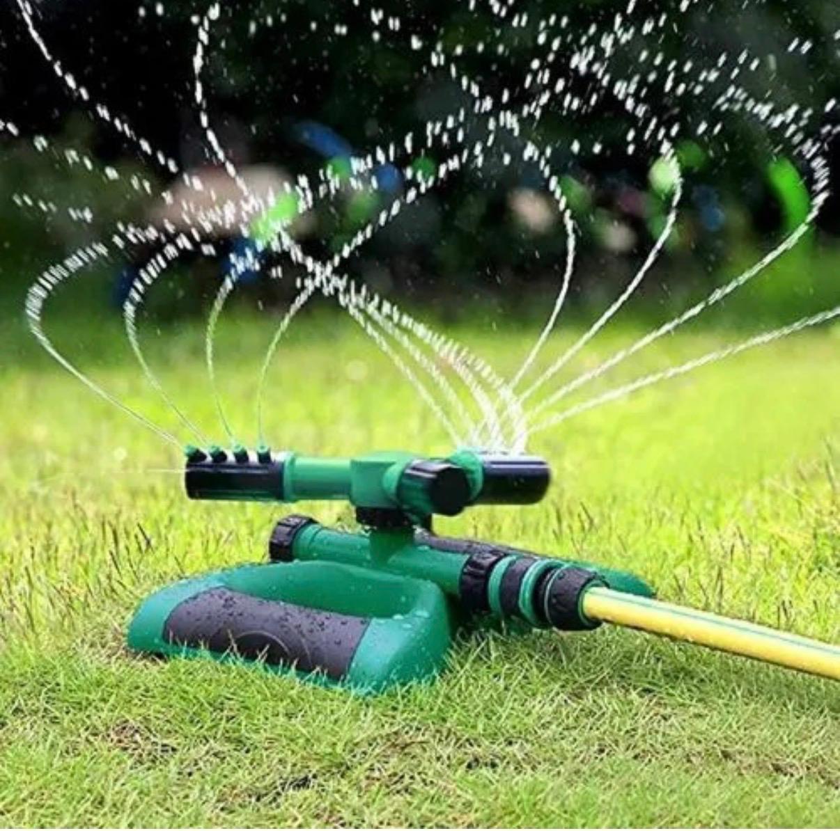 360 Degrees Automatic Rotating Garden Sprinkler Adjustable 3 Nozzles Water Saving Atomizing Garden Irrigation Yard Lawn Spray Head