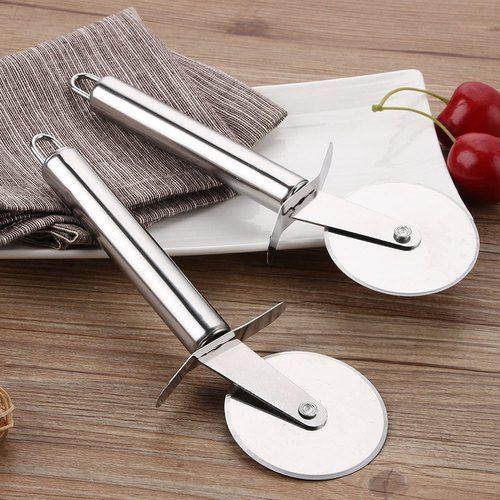 Pizza Cutter Stainless Steel Dough Wheel Roller Pastry Dough Cutter Cheese Cutter Pizza Knife Divider Slicer Kitchen Baking CuttingTool