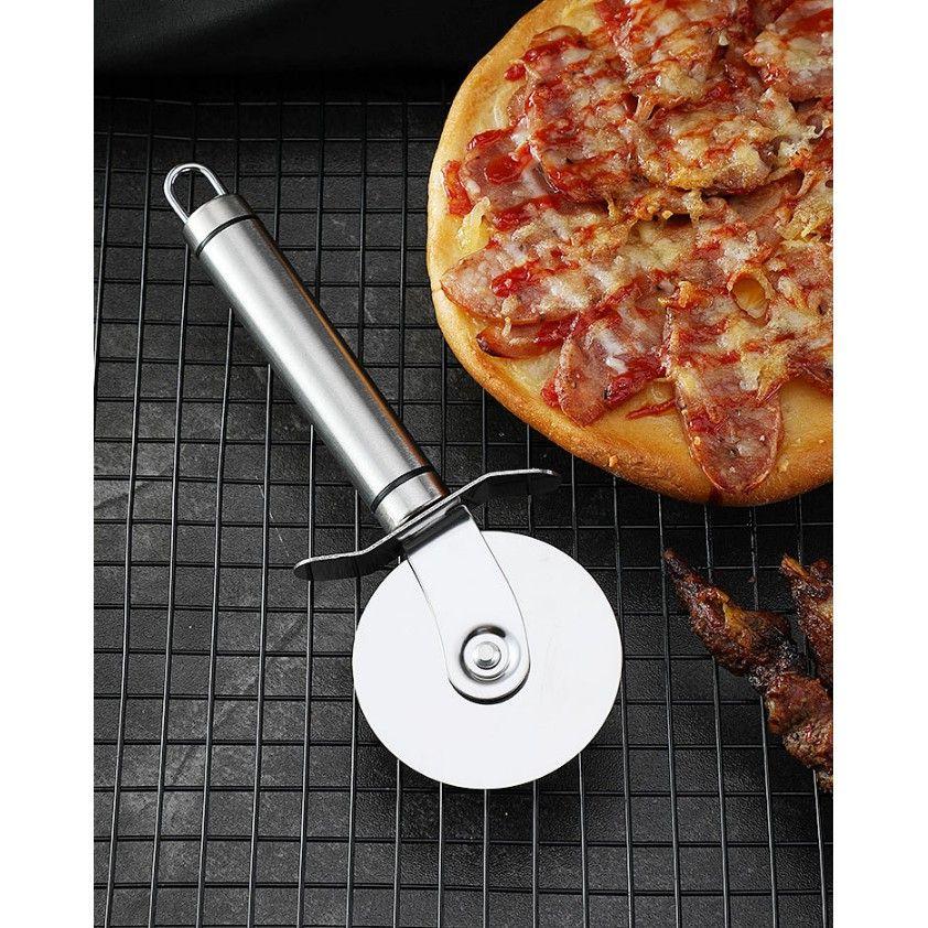 Pizza Cutter Stainless Steel Dough Wheel Roller Pastry Dough Cutter Cheese Cutter Pizza Knife Divider Slicer Kitchen Baking CuttingTool