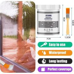 300g Super Strong Invisible Waterproof  Anti-Leakage Sealant Glue, Transparent Paste Adhesive Coating Agent + Brush Repair Cracks and Leaks for Bathroom, Toilet, Wood, Tile, Concrete, Walls, Ceiling