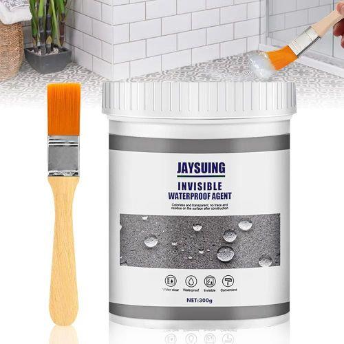 300g Super Strong Invisible Waterproof Repair Sealant Glue Anti-Leakage, Transparent Paste Adhesive Coating Agent + Brush for Cracks and Leaks for Bathroom,Toilet, Wood, Tile, Concrete, Walls, Ceiling